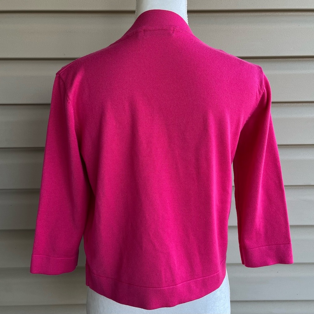 •Urban Coco• Lightweight Raspberry Cropped Cardigan - Size Large - Picture 5 of 7